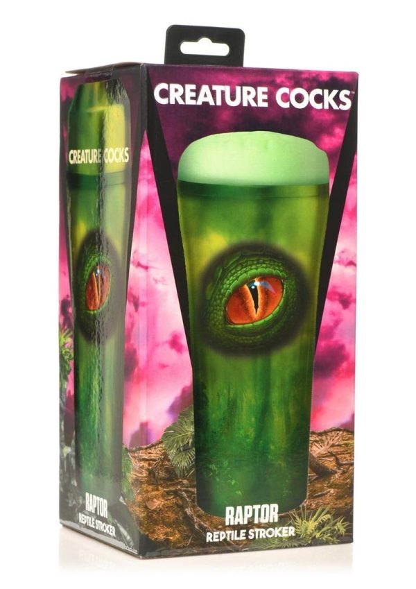 Creature Cocks. Raptor Reptile Stroker - Green/Black