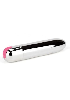 Pink Pussycat Rechargeable Vibrating Bullet - Silver