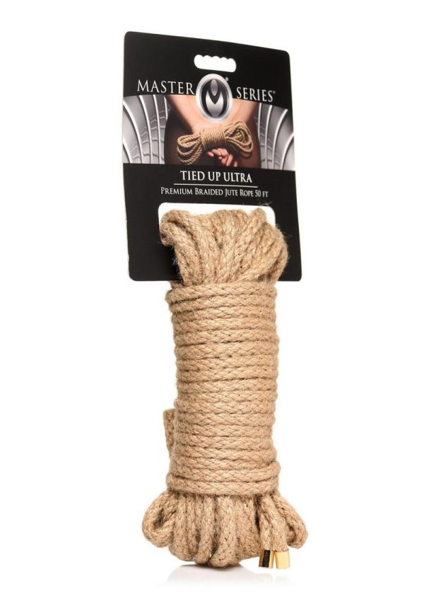 Tied Up Ultra Premium Braided Jute Rope 50ft - Brown