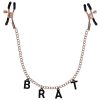 Sex and Mischief Brat Charm Nipple Clamp - Rose Gold/Black
