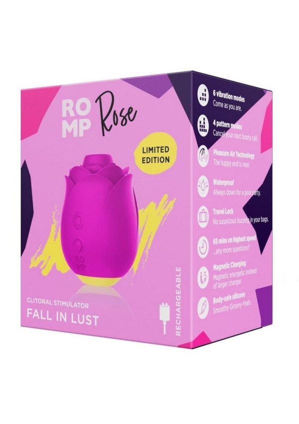 Romp Rose Rechargeable Silicone Air Clitoral Stimulator - Pink