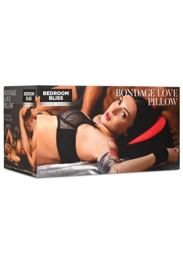 Bedroom Bliss Bondage Love Pillow - Red/Black