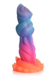 Creature Cocks Aqua-Cock Glow in the Dark Silicone Dildo - Multicolor