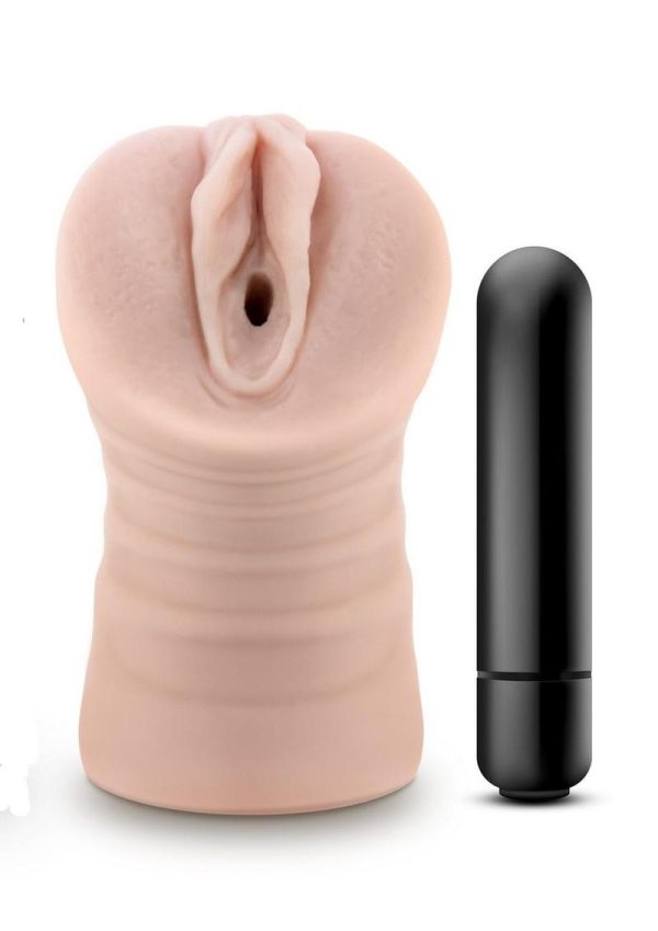 EnLust Ayumi Dual End Vibrating Stroker - Pussy - Vanilla