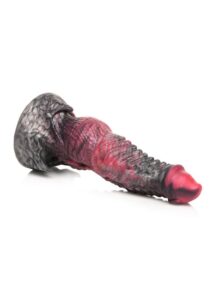 Creature Cocks Hades Silicone Dildo - Large - Black/Red