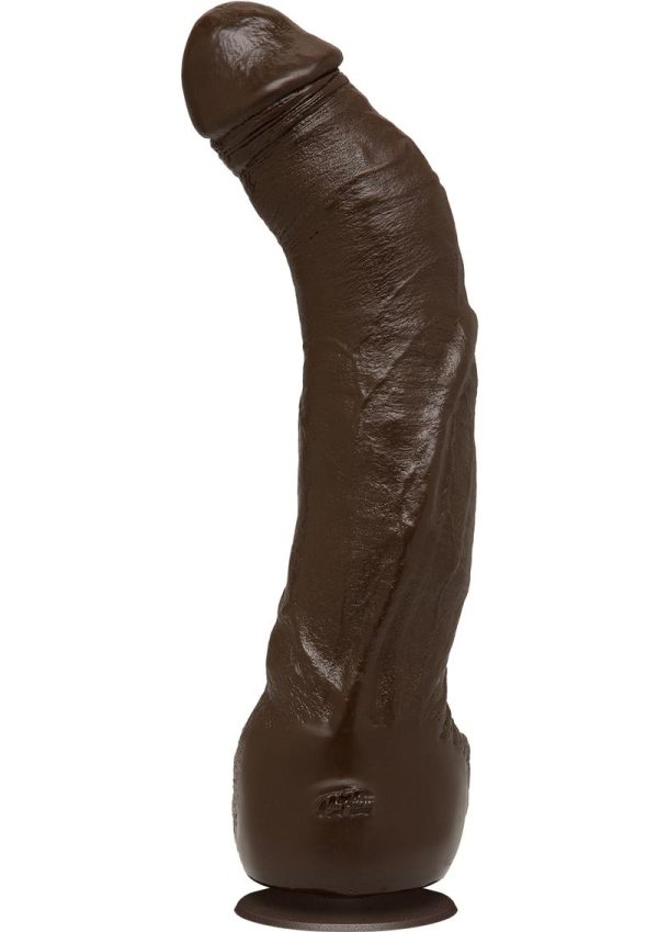 Signature Cocks Black Thunder Dildo 12in - Chocolate