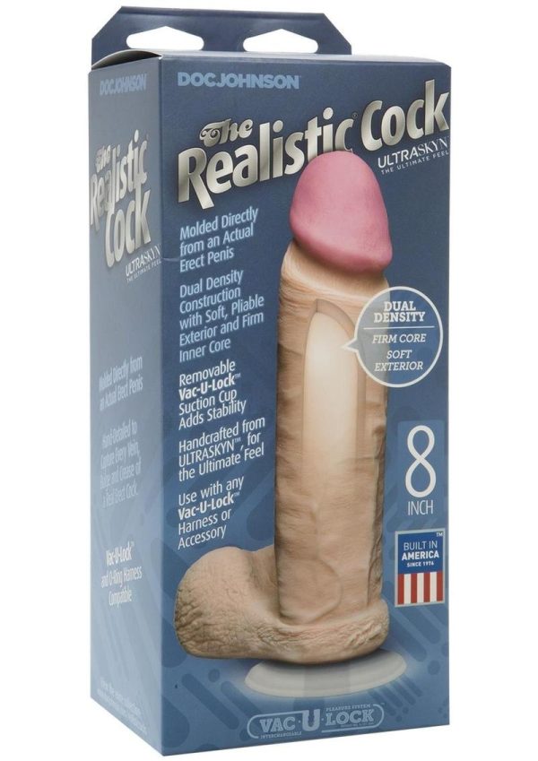 The Realistic Cock Ultraskyn Dildo 8in - Vanilla