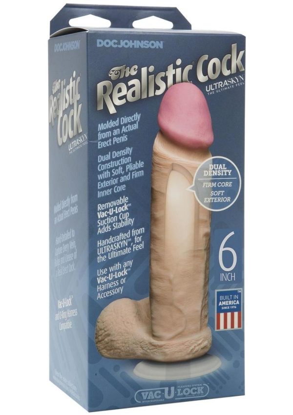 The Realistic Cock Ultraskyn Dildo 6in - Vanilla