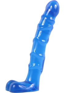 Raging Hard-Ons - Slimline Anal Series - Ass Play Ballsy Dildo with Balls 7in - Cobalt Blue