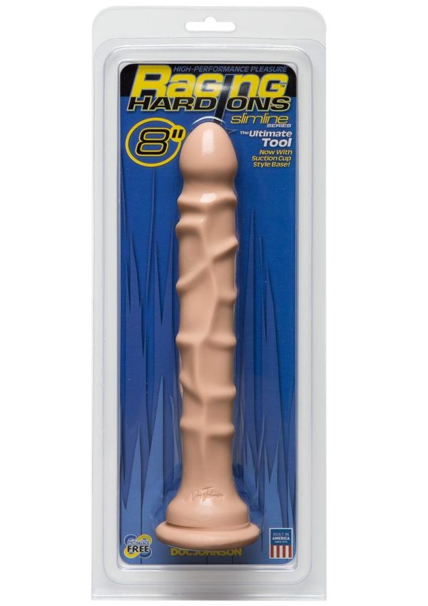 Raging Hard-Ons - Slimline Series - The Ultimate Tool Dildo with Suction Cup 8in - Vanilla