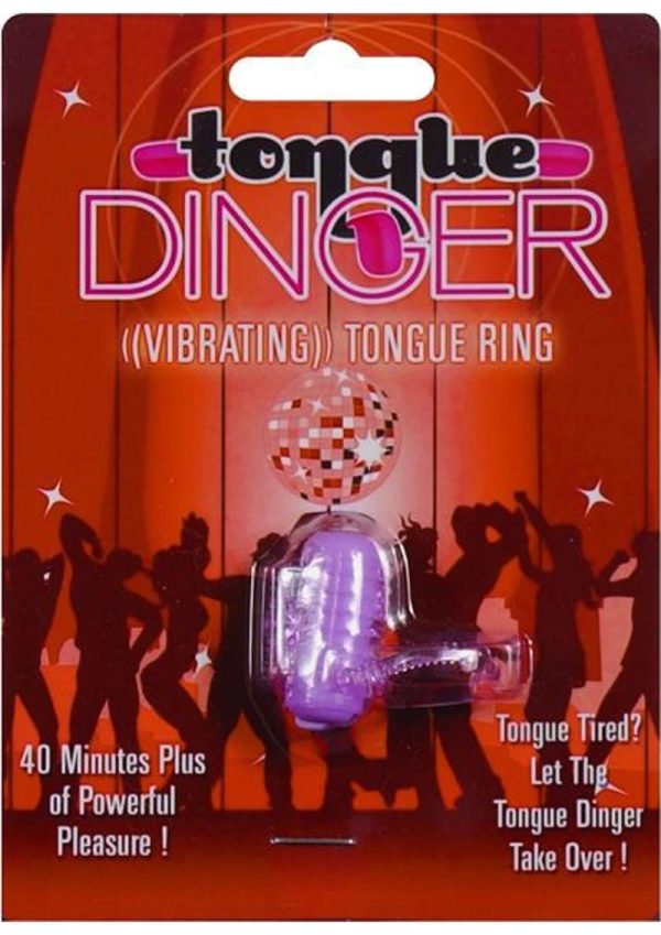 Tongue Dinger Vibrating Tongue Ring - Purple