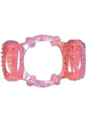 Humm Dinger Double Dinger Dual Vibrating Cock Ring - Magenta