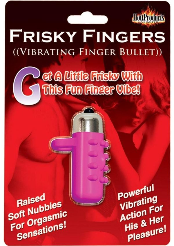 Frisky Fingers Silicone Finger Sleeve with Vibrating Bullet - Magenta