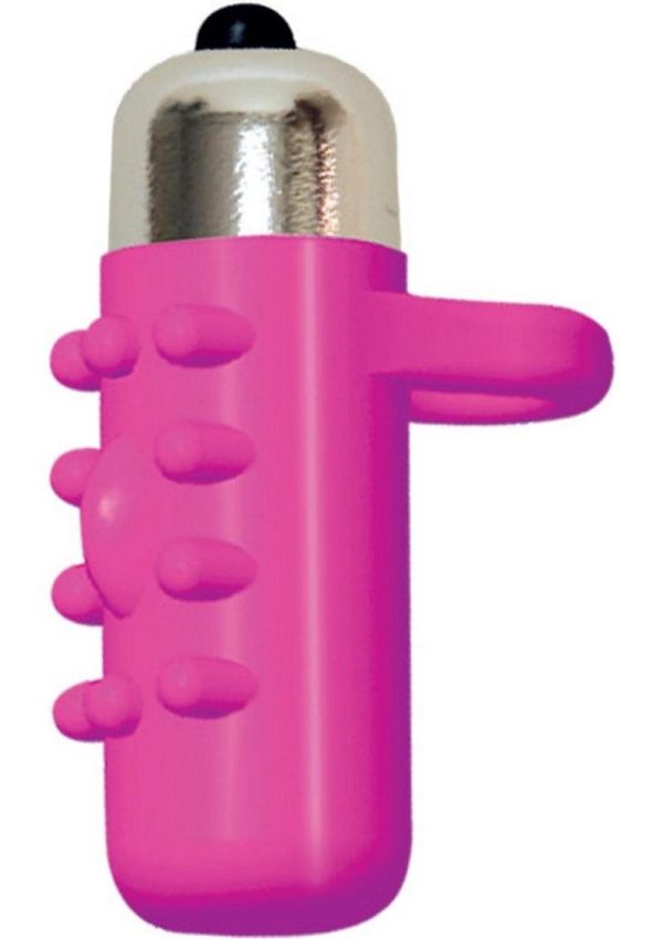 Frisky Fingers Silicone Finger Sleeve with Vibrating Bullet - Magenta