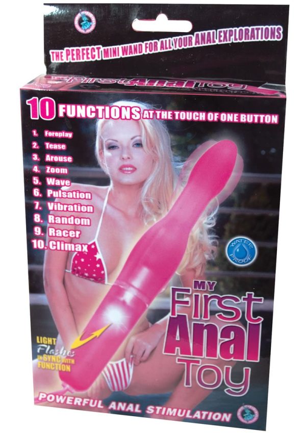 My First Anal Toy Vibrator Min Wand -Pink