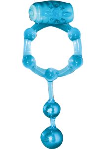 The MachO Erection Keeper Vibrating Cock Ring - Blue