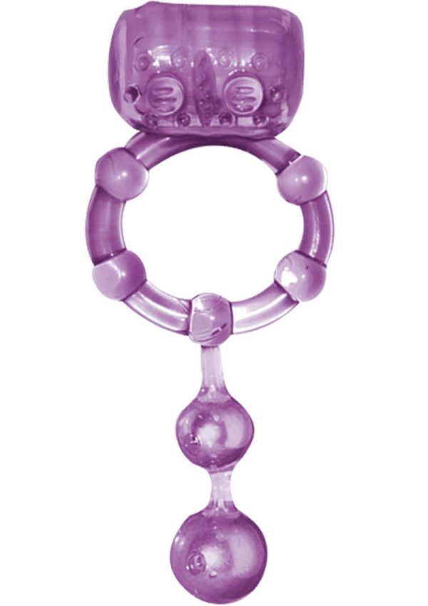 The MachO Ultra Erection Keeper Vibrating Cock Ring - Purple