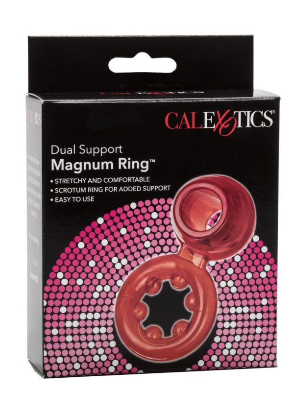 Dual Support Magnum Ring Cock Ring - Red