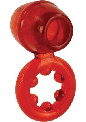 Dual Support Magnum Ring Cock Ring - Red