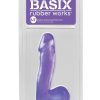 Basix Rubber Works 6.5in Dong with Suction Cup Waterproof - Purple