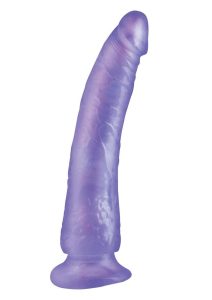 Basix Dong Slim 7 with Suction Cup 7in - Purple