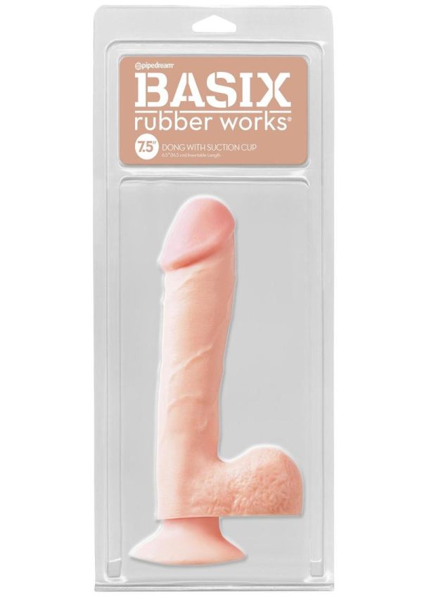 Basix Dong Suction Cup 7.5in - Vanilla