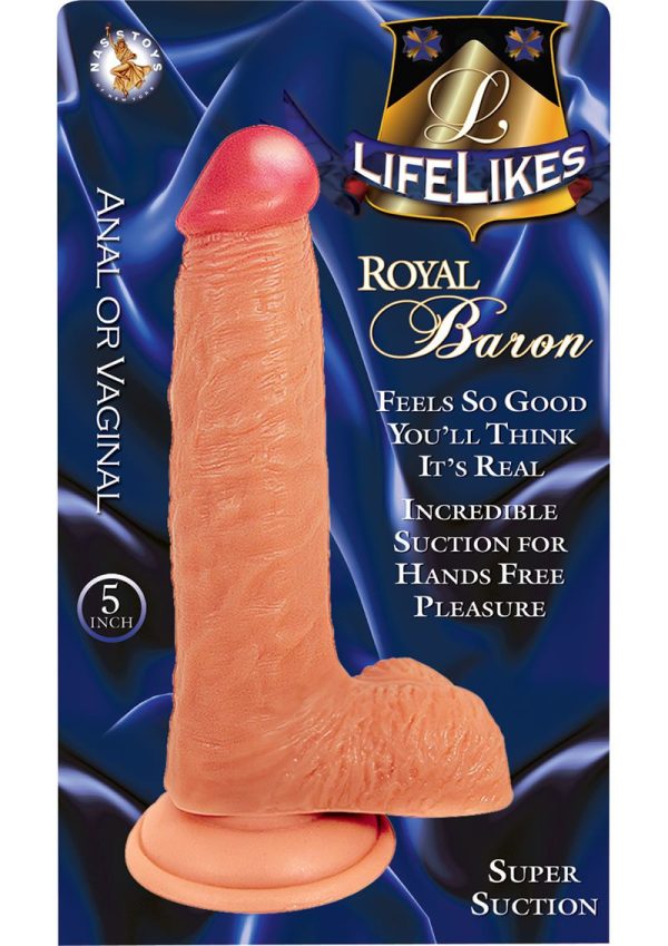 Lifelikes Royal Baron Dildo 5in - Vanilla