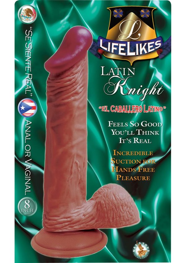 Lifelikes Latin Knight Dildo 8in - Caramel