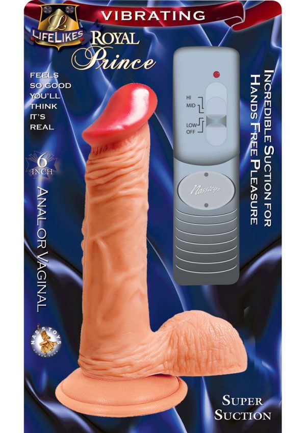 Lifelikes Vibrating Royal Prince Dildo 6in - Vanilla