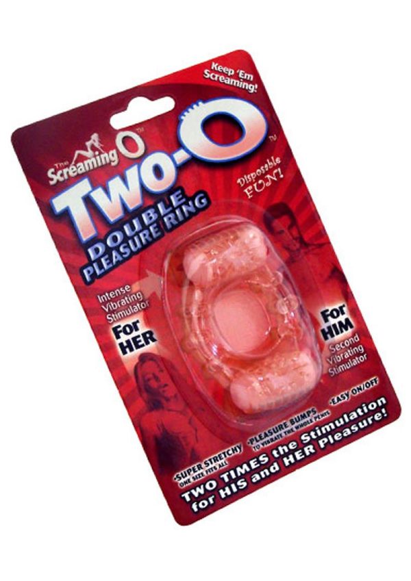 Two-O Double Pleasure Ring Silicone Cock Ring - Vanilla