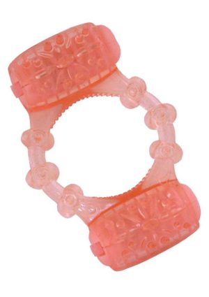 Two-O Double Pleasure Ring Silicone Cock Ring - Vanilla