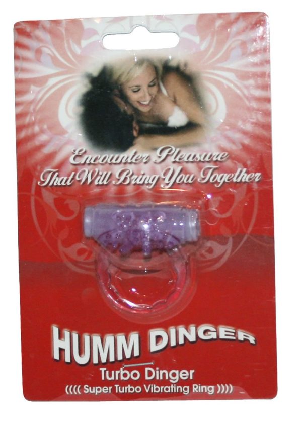 Humm Dinger Super Turbo Vibrating Cock Ring - Purple