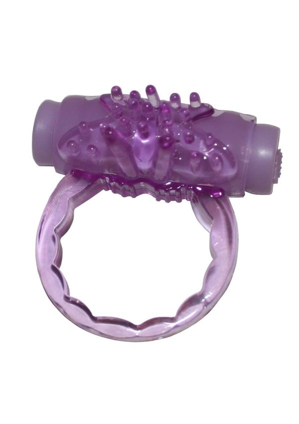 Humm Dinger Super Turbo Vibrating Cock Ring - Purple