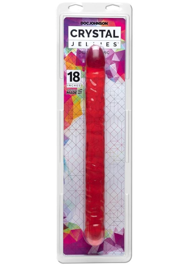 Crystal Jellies Double Dildo 18in - Pink