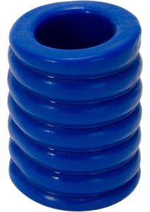 TitanMen Ribbed Stretch-To-Fit Cock Cage - Blue