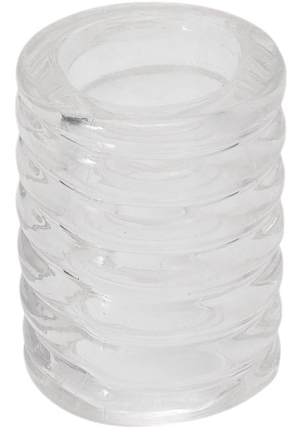 TitanMen Ribbed Stretch-To-Fit Cock Cage - Clear