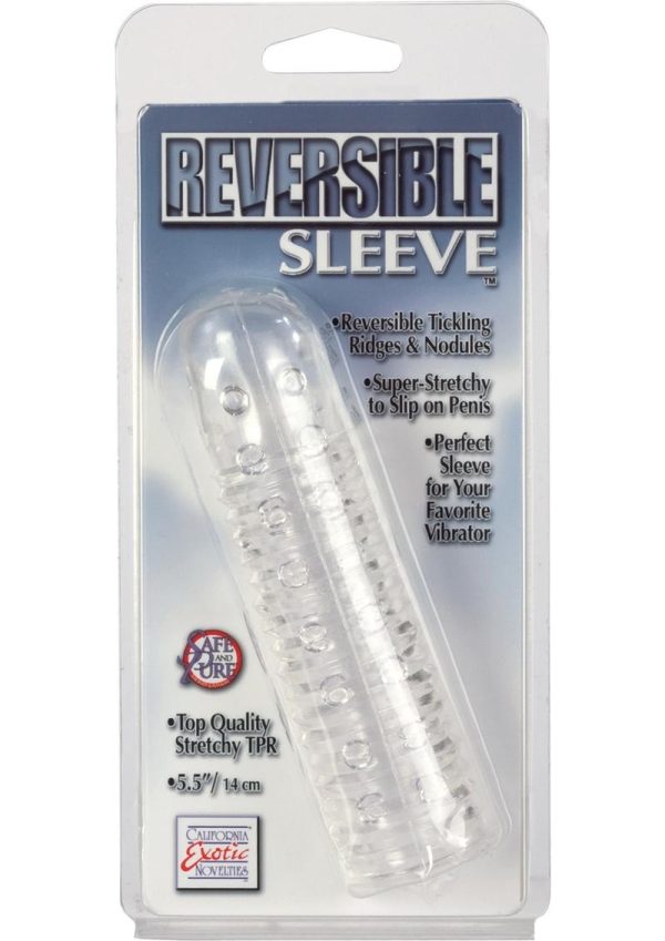 Reversible Texture Penis Extender and Masturbator - Clear