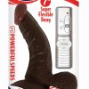 All American Whoppers Vibrating Dildo with Balls 7in - Chocolate
