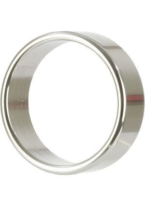 Alloy Metallic Cock Ring - Extra Large - 2in - Silver