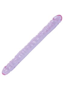 Crystal Jellies Double Dildo 18in - Purple