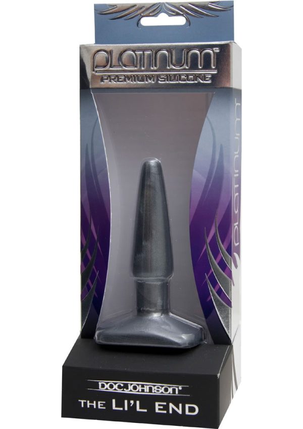 Platinum Premium Silicone - The Li`l End Anal Plug - Charcoal