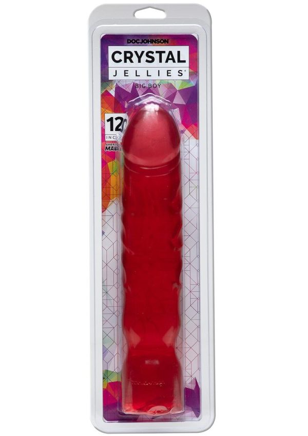 Crystal Jellies Big Boy Dildo 12in - Pink