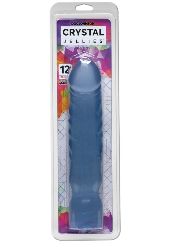 Crystal Jellies Big Boy Dildo 12in - Clear