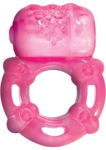 Super Stud Orgasmic Vibrating Silicone Cock Ring Waterproof - Magenta