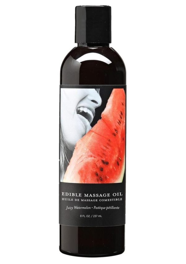 Earthly Body Hemp Seed Edible Massage Oil Juicy Watermelon 8oz