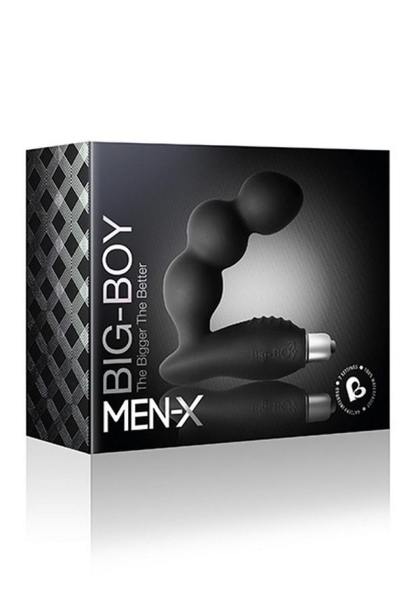 Big Boy Silicone Prostate and Perineum Massager Vibrator - Black