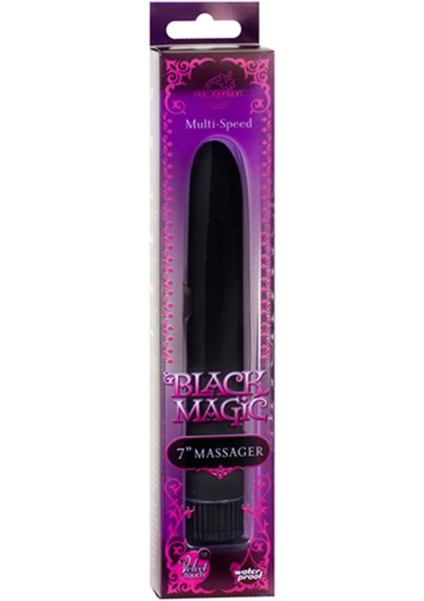 Black Magic Velvet Touch Vibrator Waterproof 7in - Black