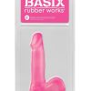 Basix Dong with Suction Cup 6in - Pink