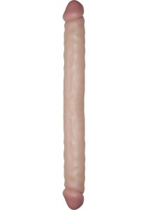 Real Skin All American Whoppers Double Dildo Dildo 13in - Vanilla