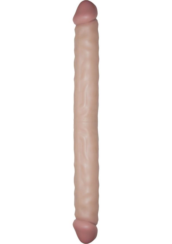 Real Skin All American Whoppers Double Dildo Dildo 13in - Vanilla